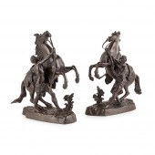 PAIR OF SMALL FRENCH BRONZE MA