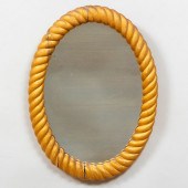 PAIR OF SMALL GILTWOOD ROPE TW