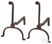 PAIR OF SMALL GOOSENECK WROUGH