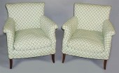 PAIR OF SMALL GREEN AND WHITE