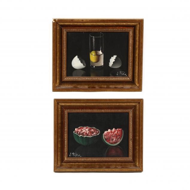 PAIR OF SMALL STILL LIFE PAINTINGS,