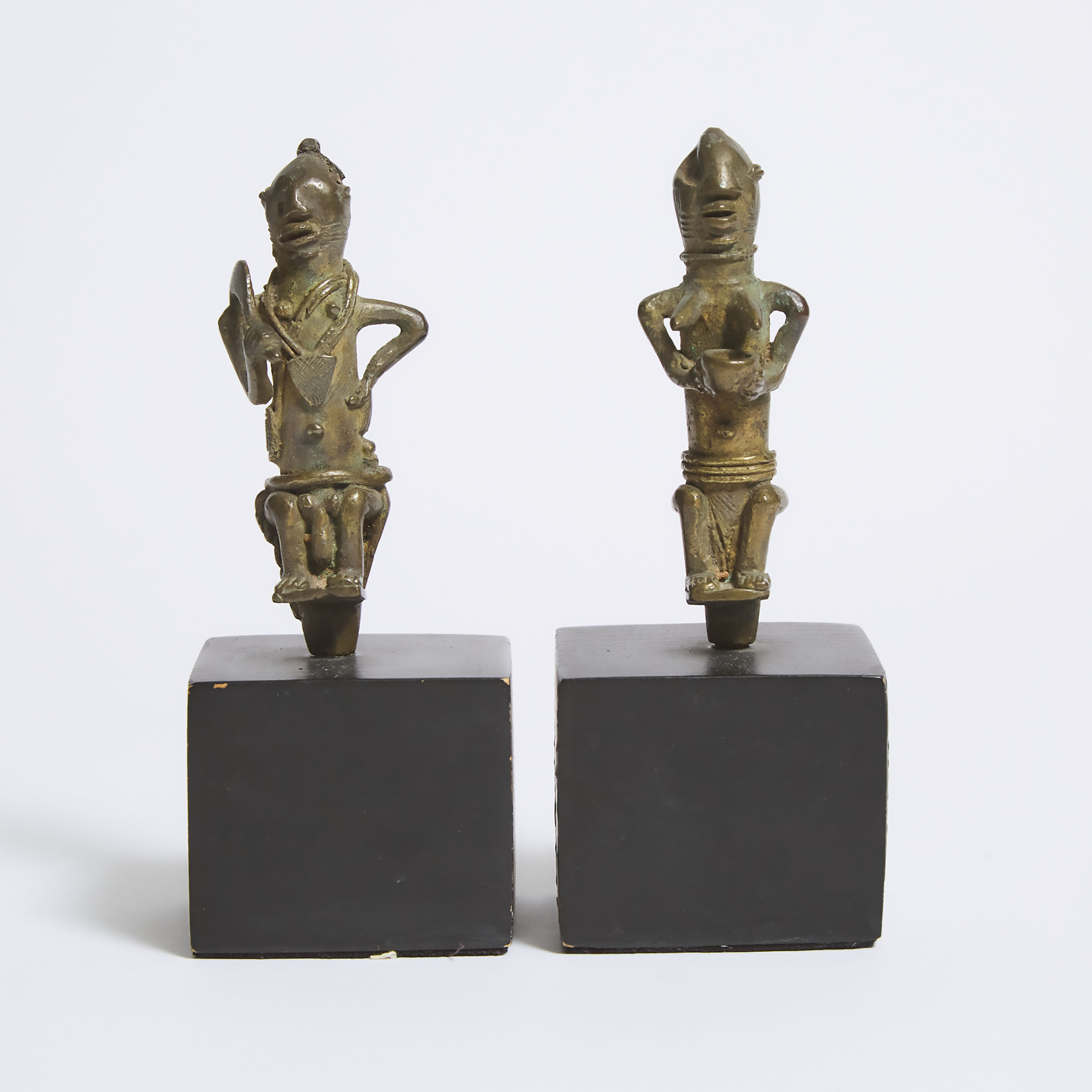 Pair of Small Yoruba Edan Ogboni