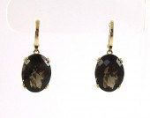 PAIR OF SMOKY QUARTZ DANGLE EA