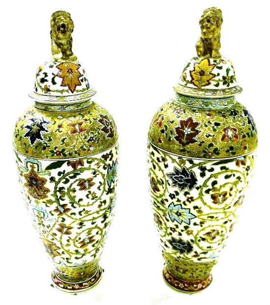 Pair of soft paste porcelain
