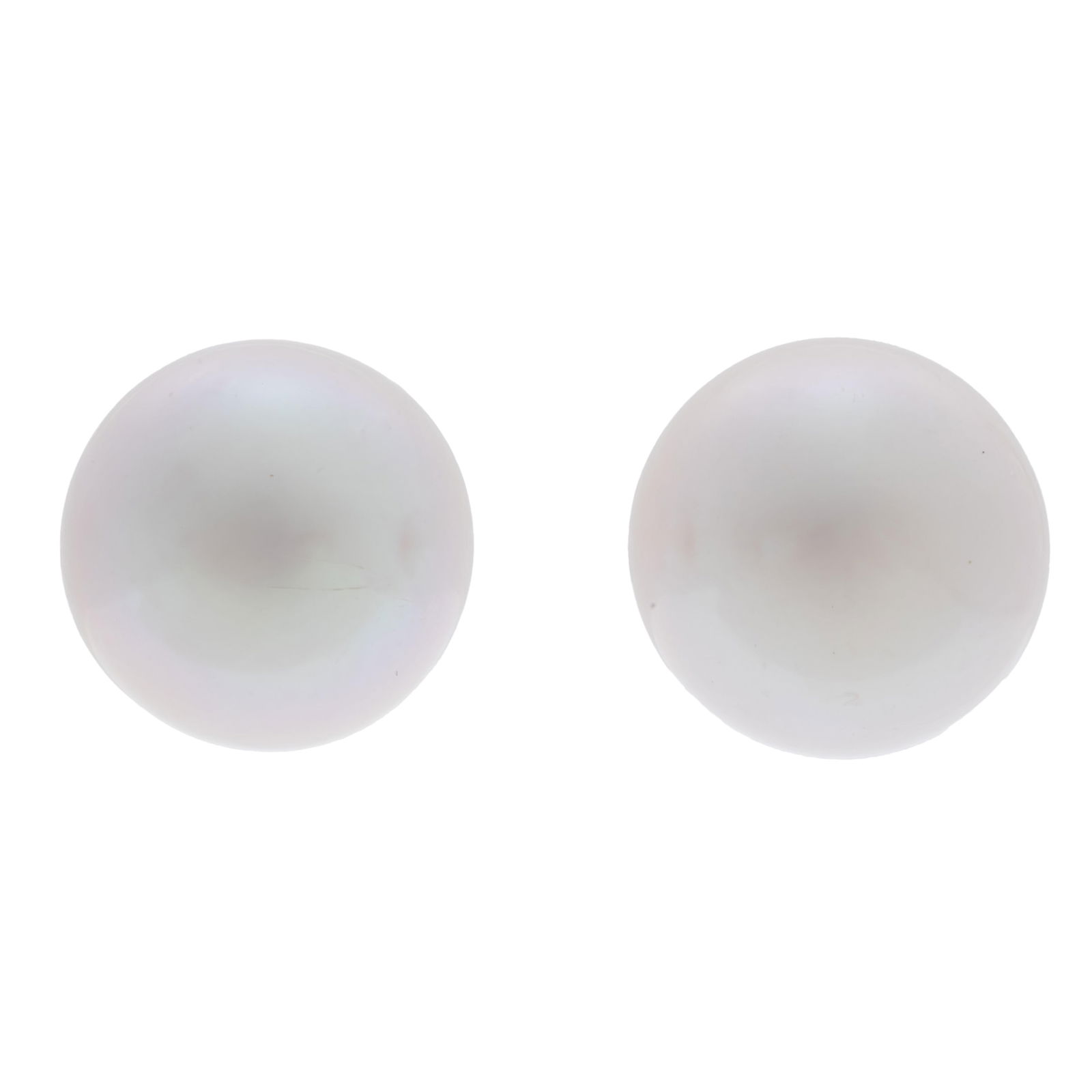 PAIR OF SOUTH SEA CULTURED PEARL,