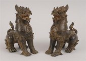 PAIR OF SOUTHEAST ASIAN BRONZE