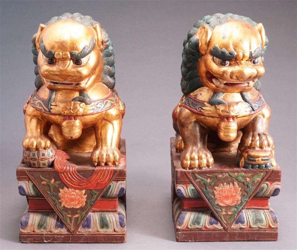 PAIR OF SOUTHEAST ASIAN GILT AND