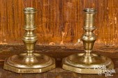 PAIR OF SPANISH BRASS TAPERSTI