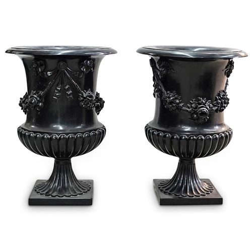 PAIR OF SPANISH CERAMIC
