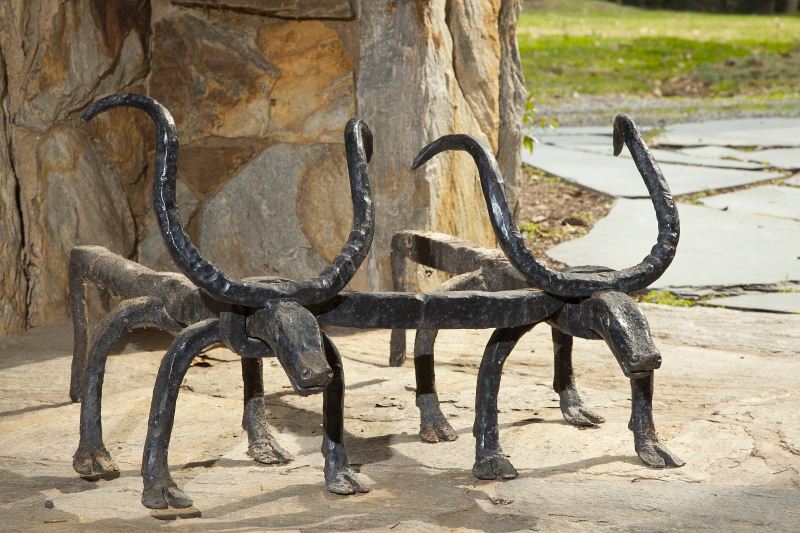 Pair of Spanish Longhorn Bull