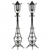 PAIR OF SPANISH REVIVAL FLOOR