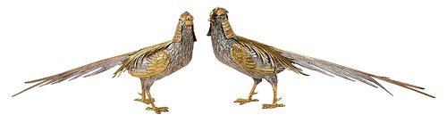 PAIR OF SPANISH SILVER HOODED