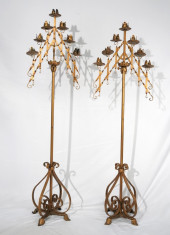 PAIR OF SPANISH WROUGHT IRON F
