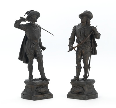 Pair of Spelter Figures A pair of