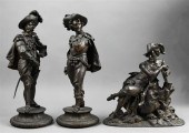 PAIR OF SPELTER FIGURES OF CAV