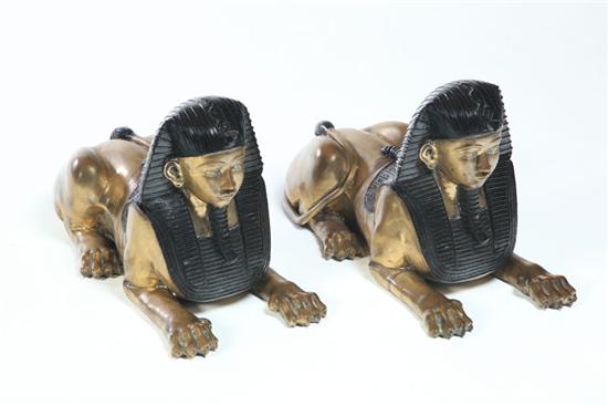PAIR OF SPHINXES.  France  20th