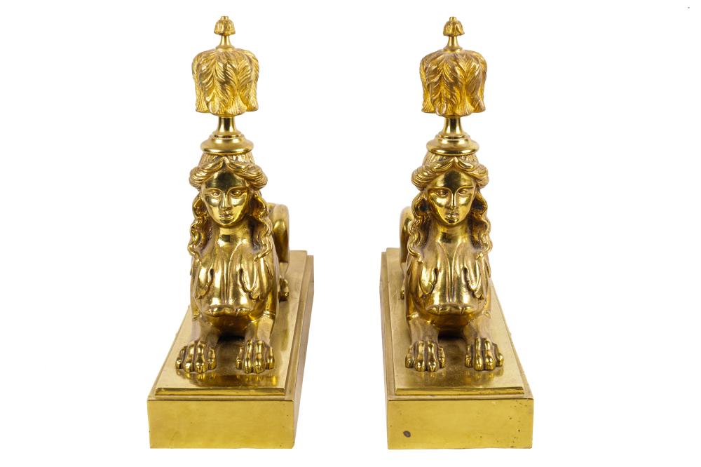 PAIR OF SPHYNX-FORM