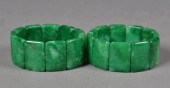 Pair of Spinach Green Jadite C