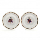 PAIR OF SPODE FELSPAR ARMORIAL
