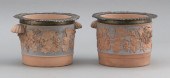 PAIR OF SPODE TERRA COTTA WINE