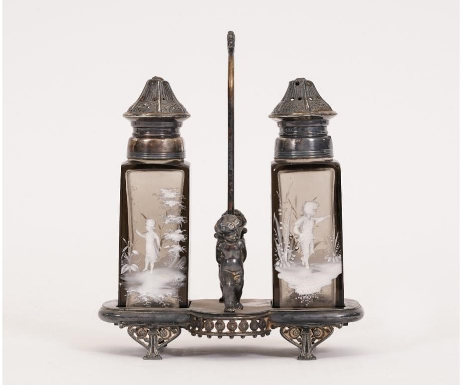 Pair of square Royal Mary Gregory