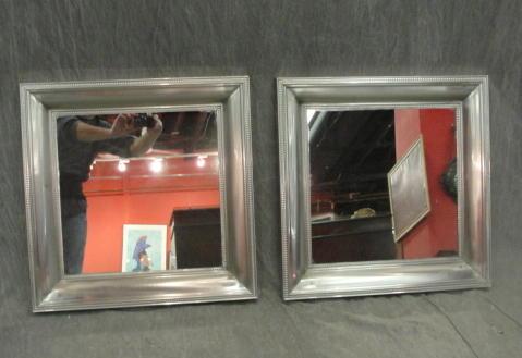 Pair of Square Silver Gilt Metal