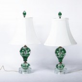 PAIR OF ST. CLAIR EMERALD GREE