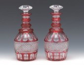 PAIR OF ST. LOUIS CRANBERRY CU