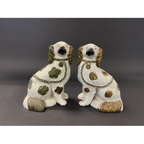 Pair of Staffordshire dogs,