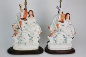PAIR OF STAFFORDSHIRE FIGURAL