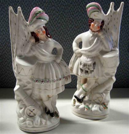 Pair of Staffordshire figures   