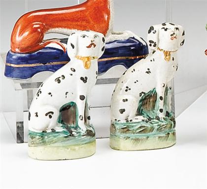 Pair of Staffordshire figures of