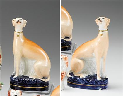 Pair of Staffordshire figures of 