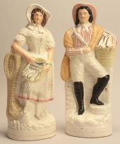 PAIR OF STAFFORDSHIRE FIGURESE