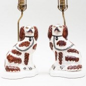 PAIR OF STAFFORDSHIRE FLATBACK