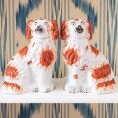 PAIR OF STAFFORDSHIRE FLATBACK