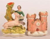 PAIR OF STAFFORDSHIRE HAND PAI
