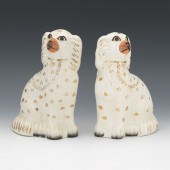 PAIR OF STAFFORDSHIRE KING CHA