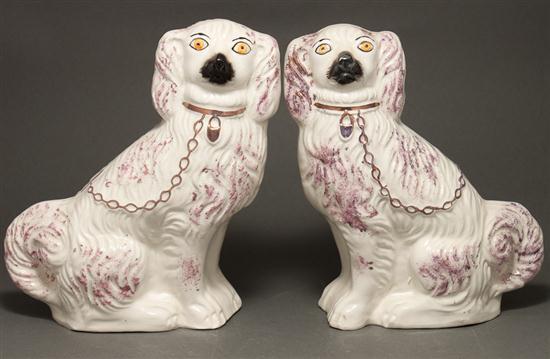Pair of Staffordshire molded