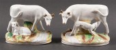 Pair of Staffordshire painted