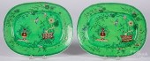 PAIR OF STAFFORDSHIRE PLATTERS