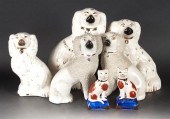 Pair of Staffordshire poodles