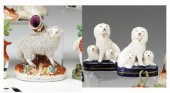 Pair of Staffordshire poodles