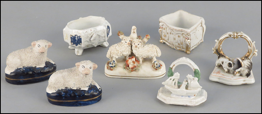 PAIR OF STAFFORDSHIRE PORCELAIN