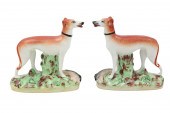 PAIR OF STAFFORDSHIRE PORCELAI