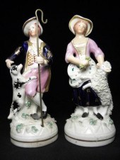 Pair of Staffordshire porcelan