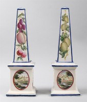 PAIR OF STAFFORDSHIRE SMEAR-GL