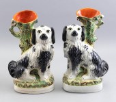 PAIR OF STAFFORDSHIRE SPANIEL