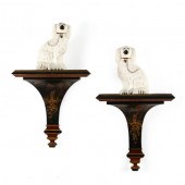 PAIR OF STAFFORDSHIRE SPANIELS