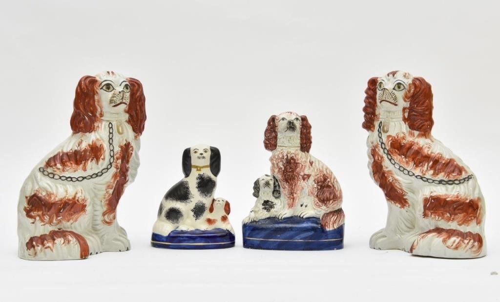 Pair of Staffordshire Spaniels,